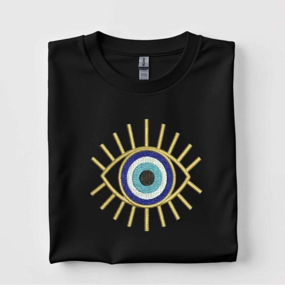 Evil Eye short sleeve T-shirt. Custom made S M L XL crew neck - Picture 7 of 17
